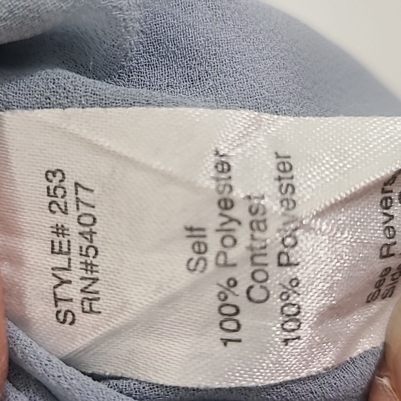 CABI Sleeveless Patterned Lightweight Blue/Gray Tunic Top, size XS - Picture 7 of 7